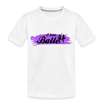 J’aime le ballet avec la couleur - T-shirt bio Premium Enfant - blanc - Devant