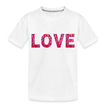 Typographie sincère Amour Amour - T-shirt bio Premium Enfant - blanc - Devant