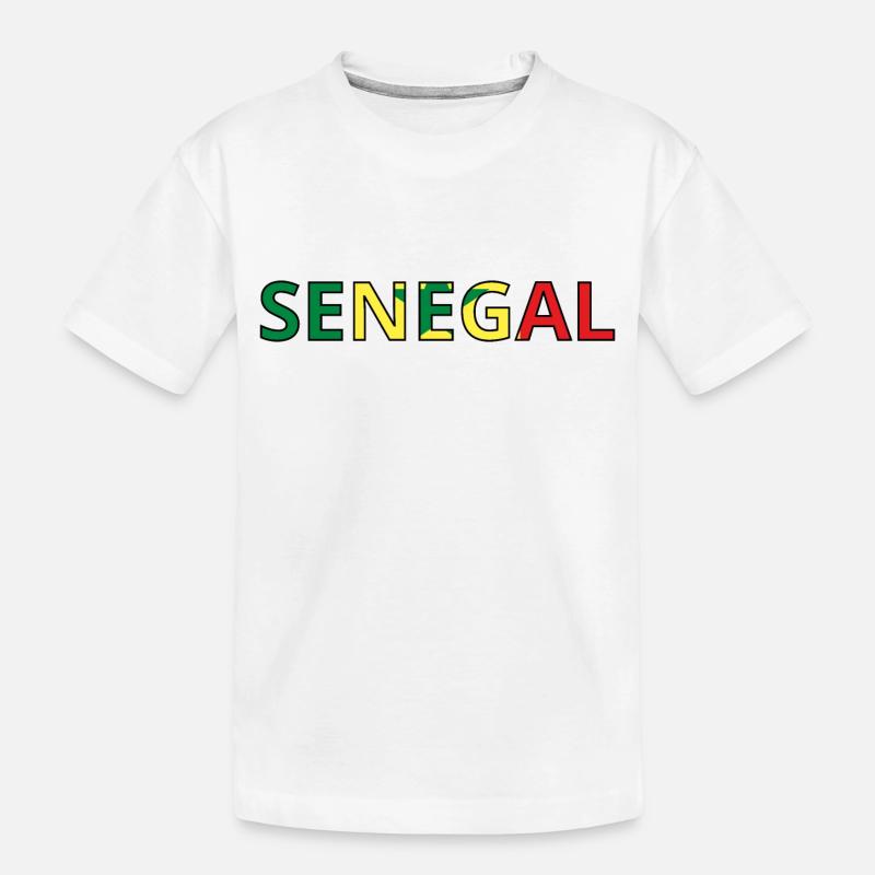 Drapeau Sénégal - T-shirt bio Premium Enfant - blanc