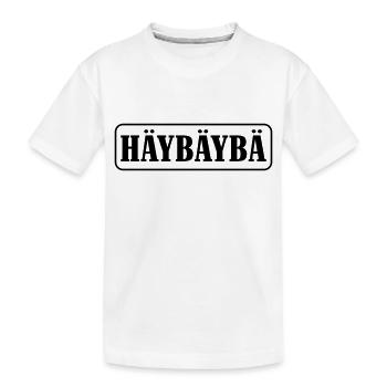 Hey Baby schwarz-weiss - Kinder Premium Bio T-Shirt - Weiß - Vorne