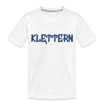 Klettern - Kinder Premium Bio T-Shirt - Weiß - Vorne