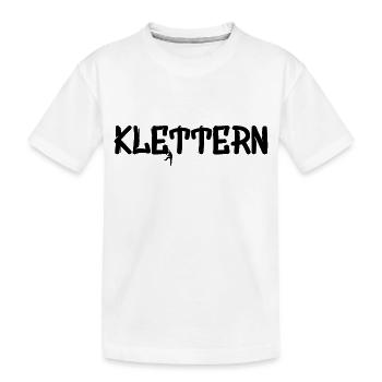 Klettern - Kinder Premium Bio T-Shirt - Weiß - Vorne