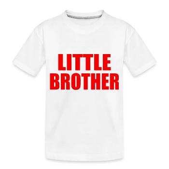 Little brother - Kids' Premium Organic T-Shirt - white - Front