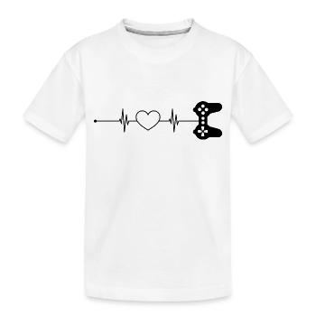 Herzschlag Spiele - Kinder Premium Bio T-Shirt - Weiß - Vorne