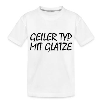 geiler typ mit glatze - Kinder Premium Bio T-Shirt - Weiß - Vorne
