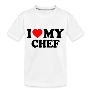 I love my chef - Kinder Premium Bio T-Shirt - Weiß - Vorne