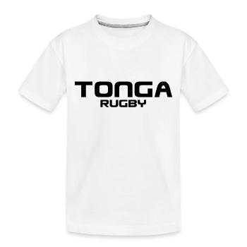 Tonga Rugby - Sport - Mers du Sud - Polynésie - T-shirt bio Premium Enfant - blanc - Devant