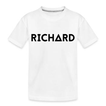 Vorname Richard - Kinder Premium Bio T-Shirt - Weiß - Vorne