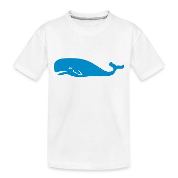 Wal - Kinder Premium Bio T-Shirt - Weiß - Vorne