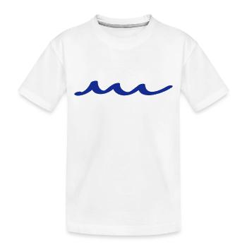 wellen - Kinder Premium Bio T-Shirt - Weiß - Vorne