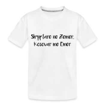 shqiptar_ne_zemer - Kinder Premium Bio T-Shirt - Weiß - Vorne