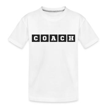 Coach / Entraîneur: COACH - T-shirt bio Premium Enfant - blanc - Devant