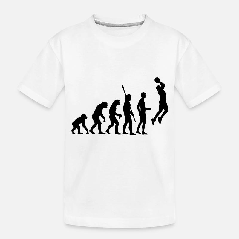 evolution_basketball_b_1c - Kinder Premium Bio T-Shirt - Weiß