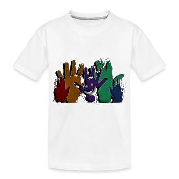 BONJOUR mains - style grunge - T-shirt bio Premium Enfant - blanc - Devant