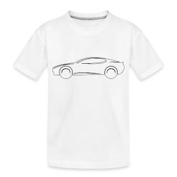 Auto - Kinder Premium Bio T-Shirt - Weiß - Vorne