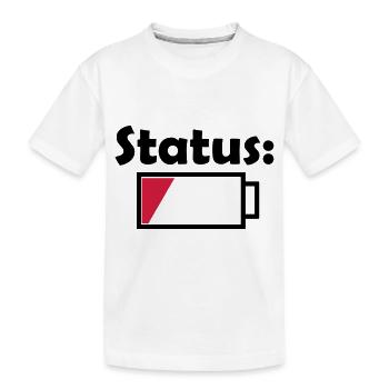 Akku Status leer - Kinder Premium Bio T-Shirt - Weiß - Vorne