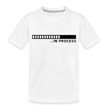 in_process__f1 - Kids' Premium Organic T-Shirt - white - Front