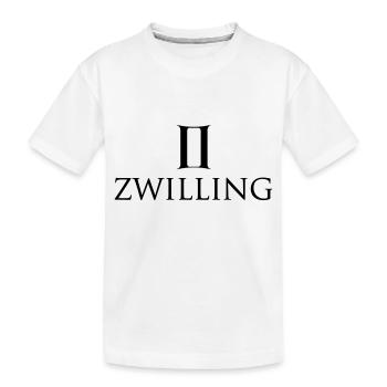 Zwilling - Kinder Premium Bio T-Shirt - Weiß - Vorne