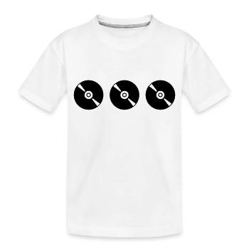 Discs - Kids' Premium Organic T-Shirt - white - Front