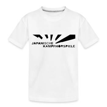 JAPANISCHE KAMPFHÖRSPIELE - Kinder Premium Bio T-Shirt - Weiß - Vorne
