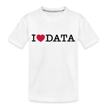 Daten I Love - Kinder Premium Bio T-Shirt - Weiß - Vorne