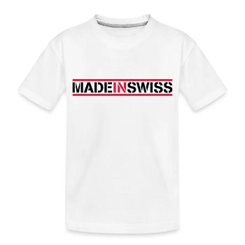 Made In Swiss Logo Design - T-shirt bio Premium Enfant - blanc - Devant
