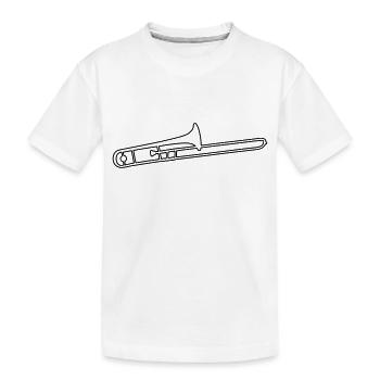 posaune - Kinder Premium Bio T-Shirt - Weiß - Vorne