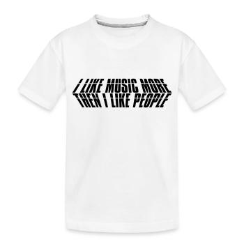 La musique que j'aime - T-shirt bio Premium Enfant - blanc - Devant