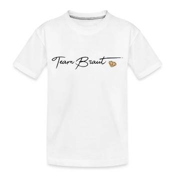 Team Braut - Kinder Premium Bio T-Shirt - Weiß - Vorne