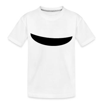 Just smile and grin - Kids' Premium Organic T-Shirt - white - Front