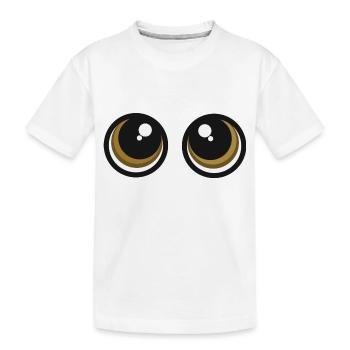 cute eyes look gift facial expressions cute baby - Kids' Premium Organic T-Shirt - white - Front