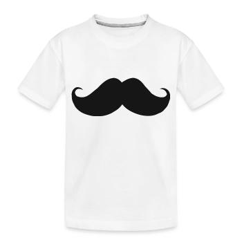 Schnauzer moustache cadeau style barbe barbu - T-shirt bio Premium Enfant - blanc - Devant