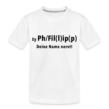 Philipp - Philip - Filip - Phillipp - Phillip, wie - Kinder Premium Bio T-Shirt - Weiß - Vorne