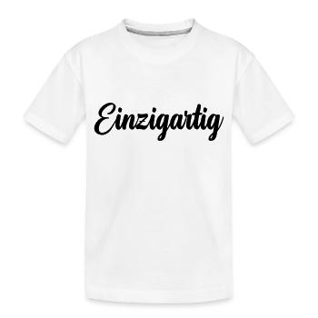 Einzigartig - Kinder Premium Bio T-Shirt - Weiß - Vorne