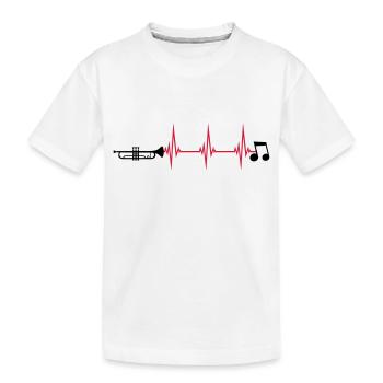 Instrument de trompette à impulsions - T-shirt bio Premium Enfant - blanc - Devant