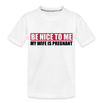 ma femme est enceinte - T-shirt bio Premium Enfant - blanc - Devant