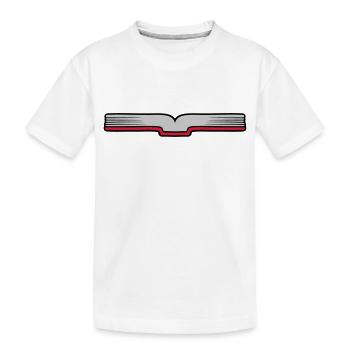 Ouvrir le livre Pages ouvertes - T-shirt bio Premium Enfant - blanc - Devant