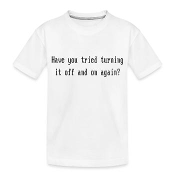 On or Off - Kinder Premium Bio T-Shirt - Weiß - Vorne