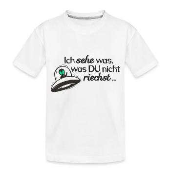 UFO - Ich sehe was - was DU nicht siehst 1 - Kinder Premium Bio T-Shirt - Weiß - Vorne