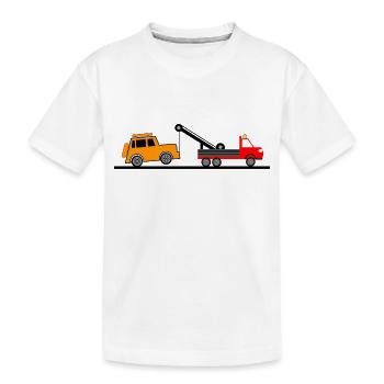 Truck - Kinder Premium Bio T-Shirt - Weiß - Vorne