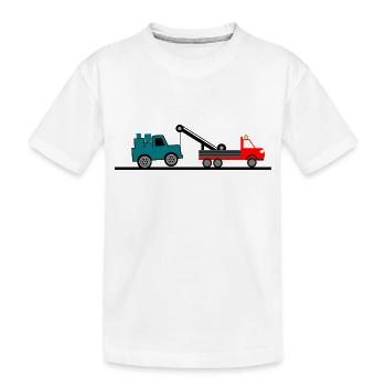 Truck - Kinder Premium Bio T-Shirt - Weiß - Vorne