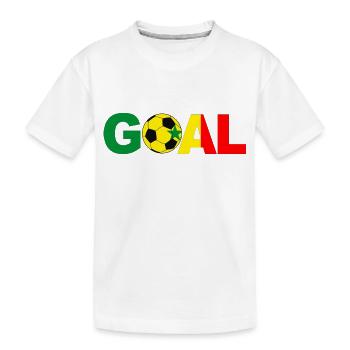 Fußball Senegal Tor - Kinder Premium Bio T-Shirt - Weiß - Vorne
