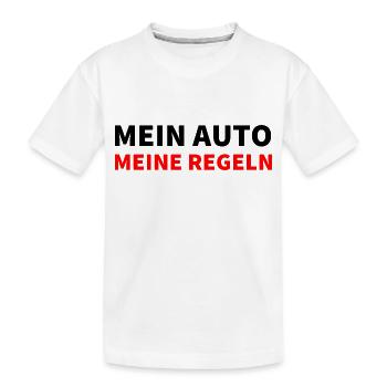 Auto - Kinder Premium Bio T-Shirt - Weiß - Vorne