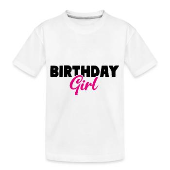 Fille d’anniversaire - T-shirt bio Premium Enfant - blanc - Devant