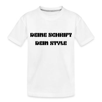 Deine Schrift, dein Style - Kinder Premium Bio T-Shirt - Weiß - Vorne