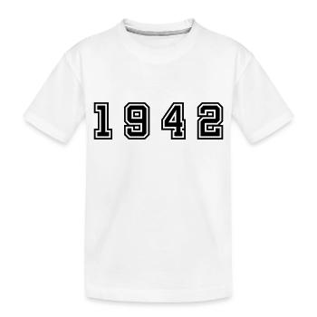 1942 Jahr Zahl - Kinder Premium Bio T-Shirt - Weiß - Vorne