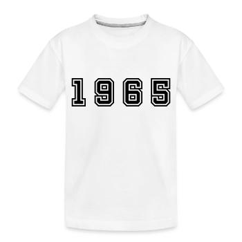 1965 Year Number - Kids' Premium Organic T-Shirt - white - Front