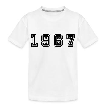 1967 Jahr Zahl - Kinder Premium Bio T-Shirt - Weiß - Vorne