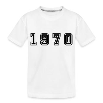 Numéro de l’année 1970 - T-shirt bio Premium Enfant - blanc - Devant