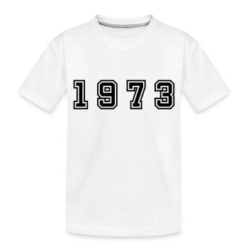 Numéro de l’année 1973 - T-shirt bio Premium Enfant - blanc - Devant